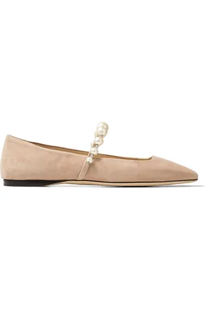 Jimmy Choo Ade Embellished Suede Ballerina Flats