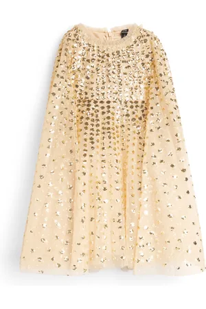 Needle & Thread Raindrop Sequin Cape Dress
