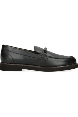 Brunello Cucinelli Leather Monilli-Trim Loafers