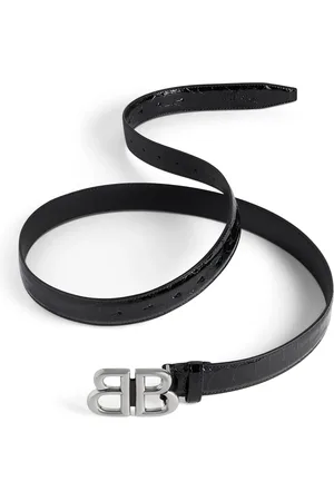 Balenciaga Patent Leather Logo Belt