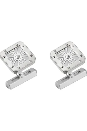 Cartier Sterling Silver Santos de Cufflinks