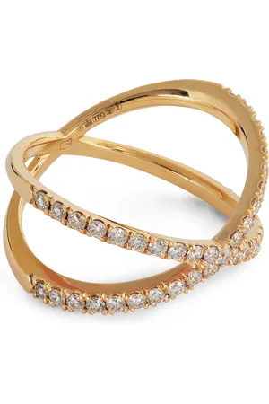 Eva Fehren Yellow and Diamond X Shorty Ring
