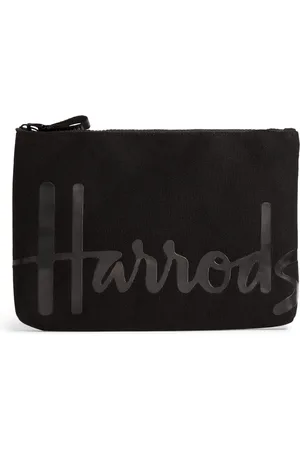 HARRODS Medium Cotton Logo Pouch