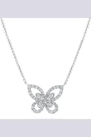 GRAFF Gold and Diamond Mini Butterfly Necklace