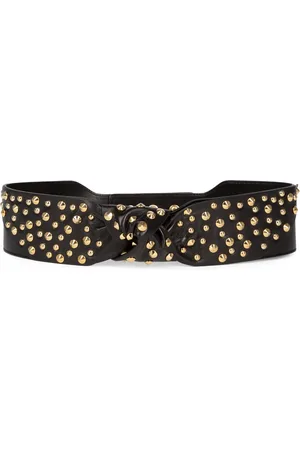 The Kooples Leather Studded Wide Belt
