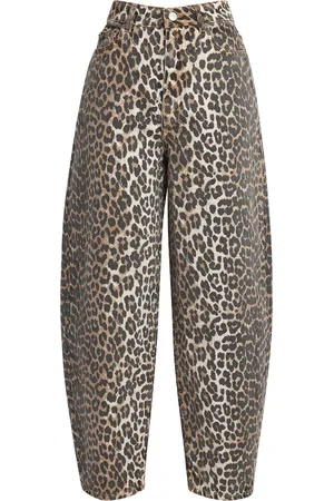 Ganni Leopard Stary Jeans