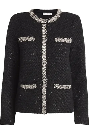 Self-Portrait Sequin-Knit Cardigan