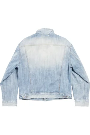 Balenciaga Denim Stand-Collar Jacket