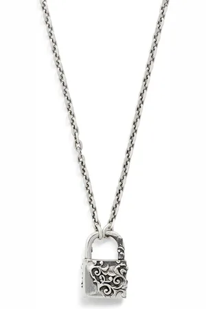 EMANUELE BICOCCHI Sterling Ornamented Padlock Necklace