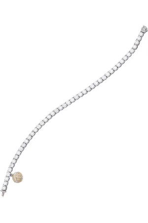 Boodles Platinum, Mixed Gold and Diamond Classic Tennis Bracelet