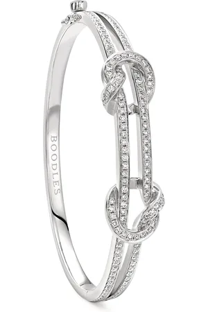 Boodles White and Diamond The Knot Bangle