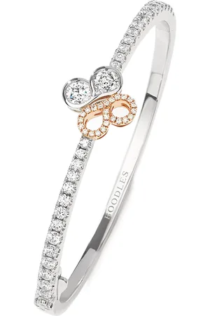 Boodles Platinum, Rose Gold and Diamond Be Bangle