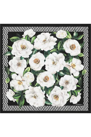 Dolce & Gabbana Silk Gardenia Print Scarf