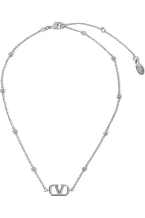 VALENTINO GARAVANI Embellished VLogo Necklace