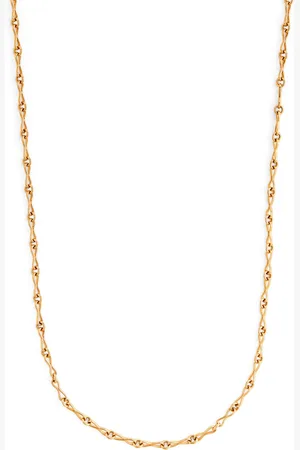 Azlee Small Yellow Circle Link Chain Necklace