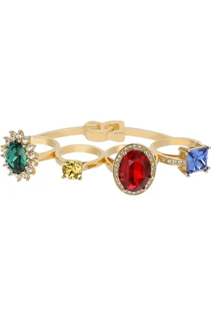 Dolce & Gabbana Glass Crystal Knuckleduster Ring