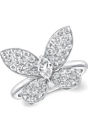 GRAFF Mini Gold and Diamond Butterfly Ring