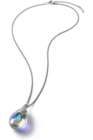 Baccarat Sterling Silver and Crystal Psydélic Iridescent Necklace