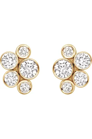 Boodles Yellow and Diamond Raindance Cluster Stud Earrings