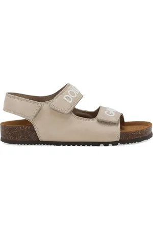 Dolce & Gabbana Calfskin Logo Sandals