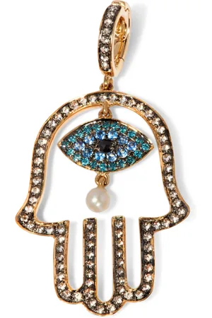 ANNOUSHKA Yellow and Diamond Mythology Hand of Fatima Charm