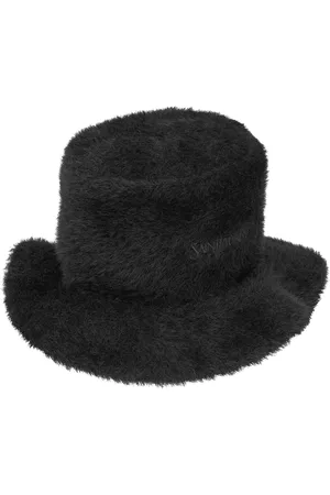 Saint Laurent Fluffy Embroidered Logo Bucket Hat