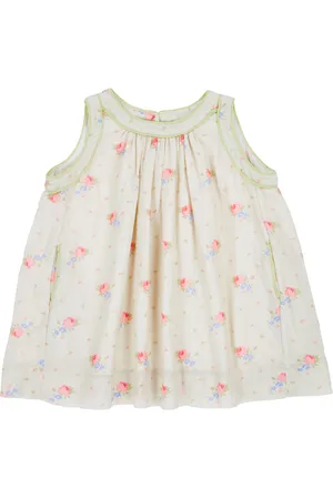 Caramel Linen Floral Ginger Dress