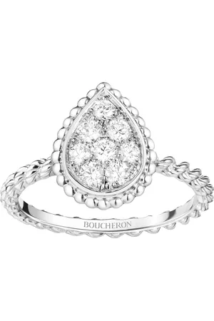 Boucheron Small White Gold and Diamond Serpent Bohème Motif Ring