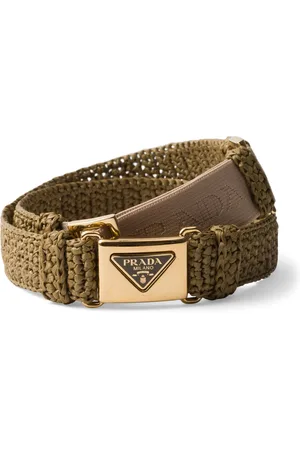 Prada Crochet Logo Belt