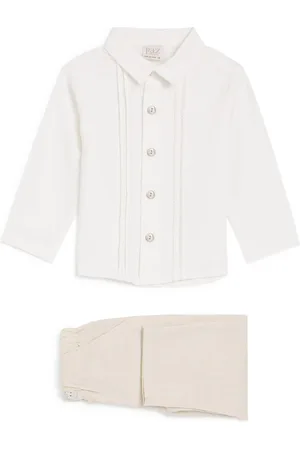 PAZ RODRIGUEZ Cotton-Linen Shirt and Trousers Set