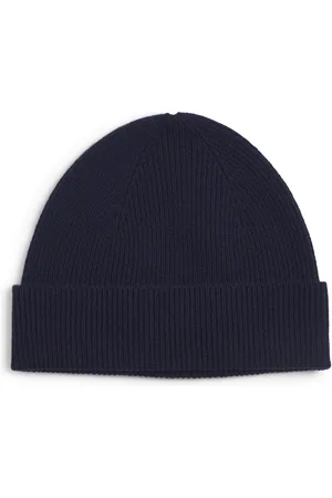 HARRODS Cashmere Ribbed Beanie