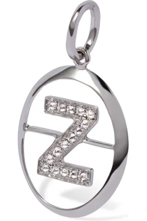 ANNOUSHKA White Gold and Diamond Initial Z Pendant