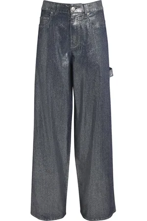 Marant Etoile Metallic Cover Wide-Leg Jeans