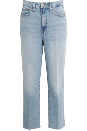 GOOD AMERICAN Good Boy Straight Cropped Jeans