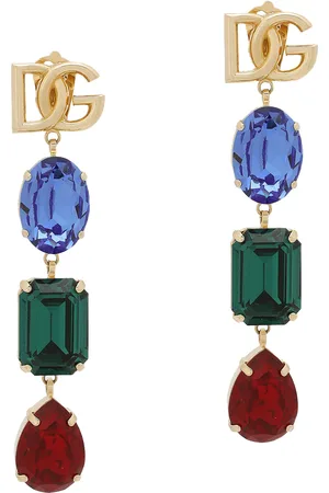 Dolce & Gabbana Rhinestone Logo Earrings