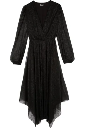 The Kooples Metallic Asymmetric Midi Dress