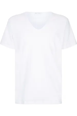 Sunspel Cellular Cotton V-Neck T-Shirt