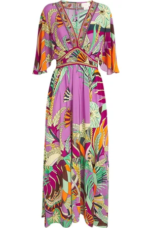 Camilla Silk Printed Beach Maxi Dress