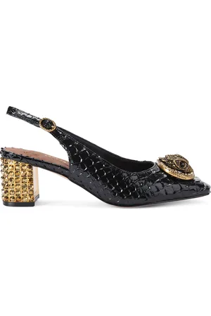 Kurt Geiger Snake-Effect Chelsea Slingback Pumps