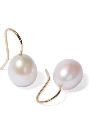 ANNOUSHKA Yellow and Baroque Pearl Drop Earrings