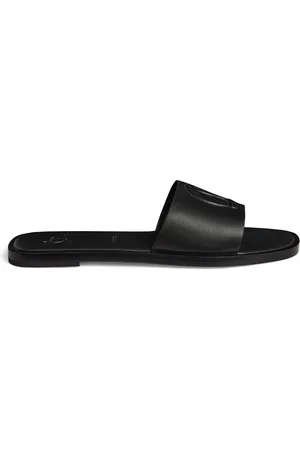 Christian Louboutin Cl Mule Leather Flat Sandals