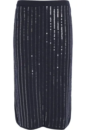 Staud Sequinned Mimi Midi Skirt