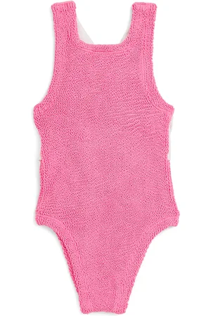 Hunza G Ruffle-Trim Cross-Back Lara Swimsuit