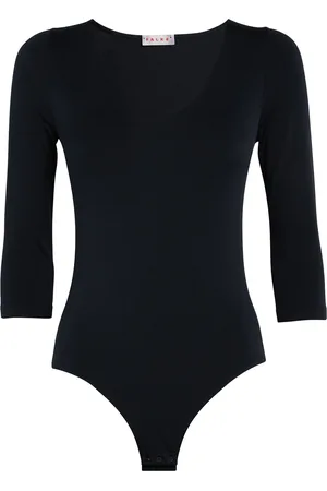 Falke Cropped-Sleeve V-Neck Bodysuit