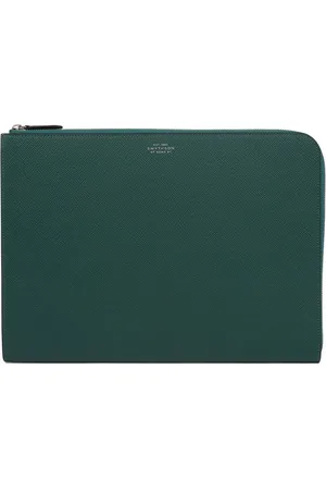 SMYTHSON Small Panama Leather Laptop Case