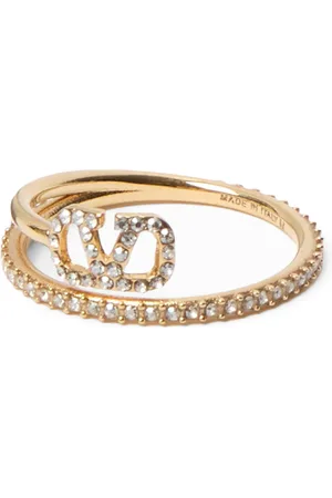 VALENTINO GARAVANI Embellished VLogo Signature Ring