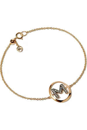 ANNOUSHKA Yellow and Diamond Initial M Bracelet
