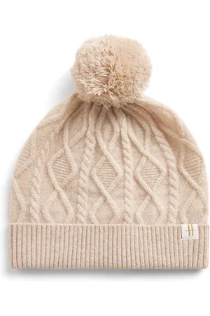 HARRODS Cashmere Cable-Knit Beanie