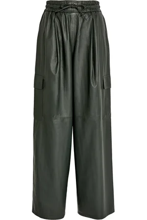 YVES SALOMON Leather Cargo Trousers