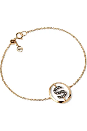 ANNOUSHKA Yellow and Diamond Initial S Bracelet